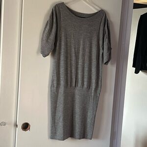 BANANA REPUBLIC Gray Merino Wool Sweater Tunic Dress. Medium.